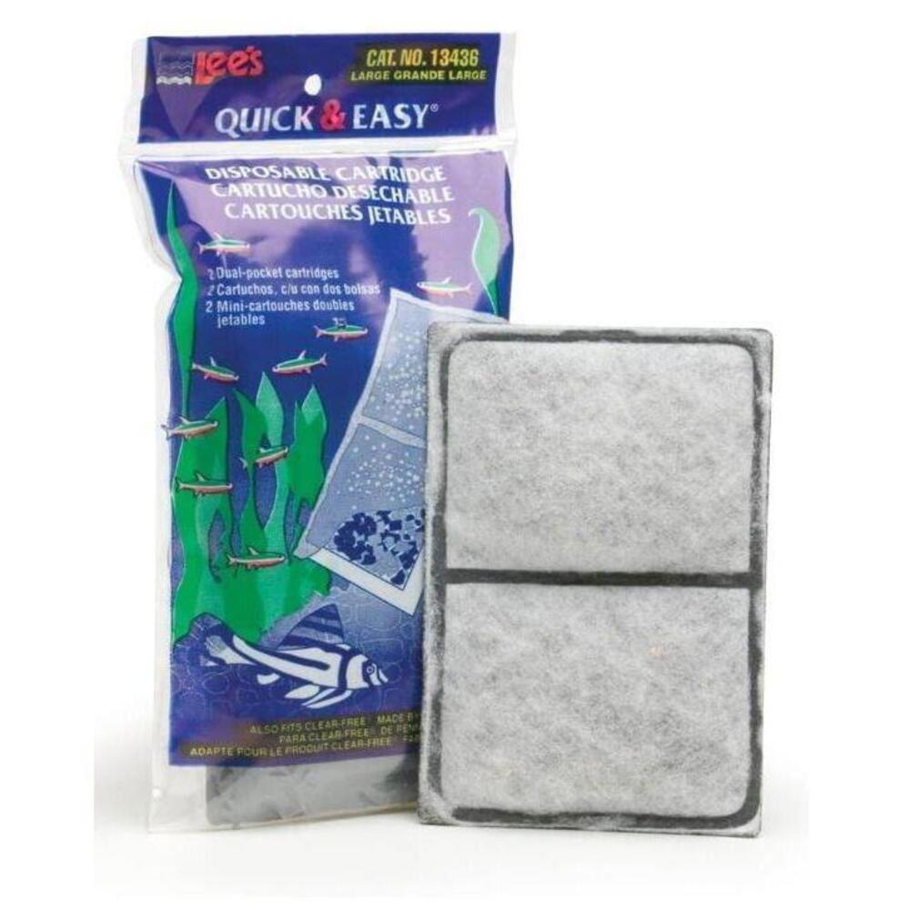 Lee's Pet Products Quick & Easy® Corner Filter 2 PACK Cartridge, Large